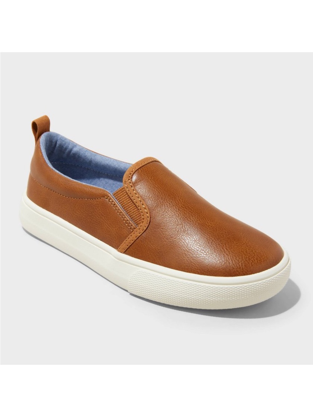 Cat & Jack Kids' Slip-On Loafers in Brown with Blue Lining